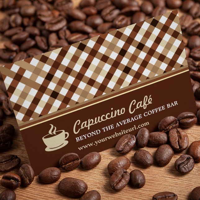 Retro Checkered Coffee Bar Loyalty Treuekarte (Von Creator hochgeladen)