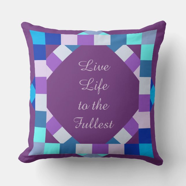 Retro Checkered Decorative Kissen (Vorderseite)