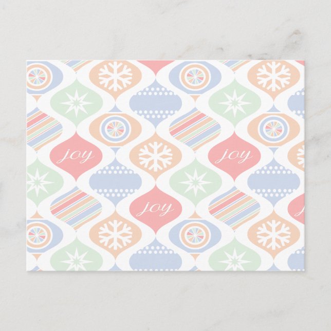 Retro Cheer Feiertagspostkarte (Vorderseite)