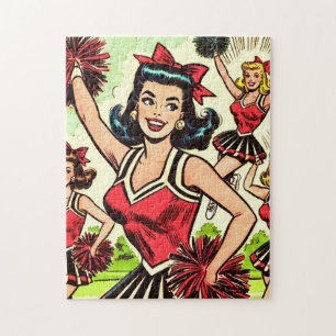 Retro Cheerleader Comic Puzzle