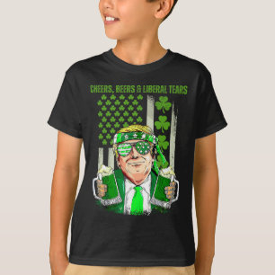 Retro Cheers Bier Lucky Trump Bier Shamrock St Pat T-Shirt