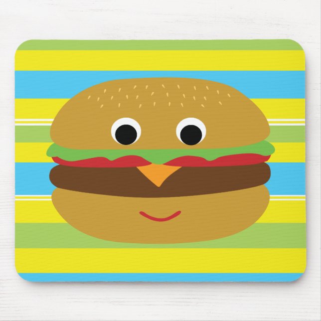Retro Cheeseburger Mousepad (Vorne)
