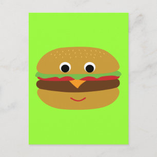 Retro Cheeseburger Postkarte