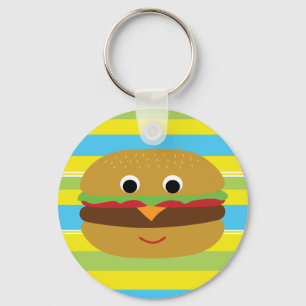 Retro Cheeseburger Schlüsselanhänger