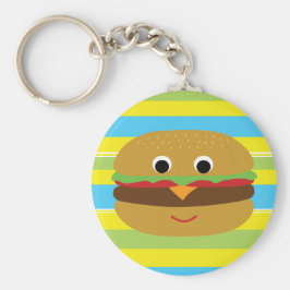 Retro Cheeseburger Schlüsselanhänger