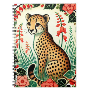 Retro Cheetah Notizblock