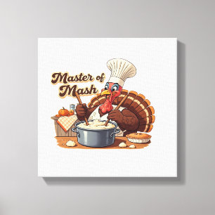 Retro Chef Truthahn Thanksgiving Classic T-Shirt.p Leinwanddruck
