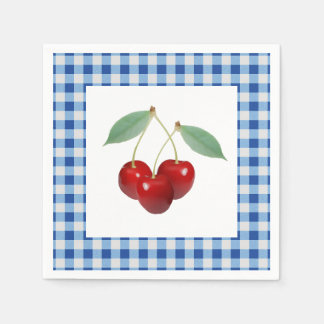Retro Cherries Cloud Napkin Serviette