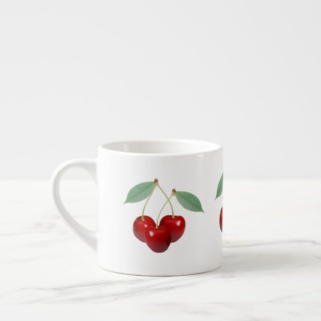 Retro Cherries Spezielle Tasse (Links)