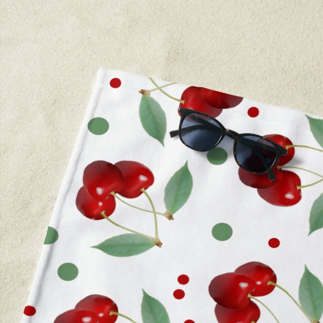 Retro Cherries Strandtuch (Beispiel)