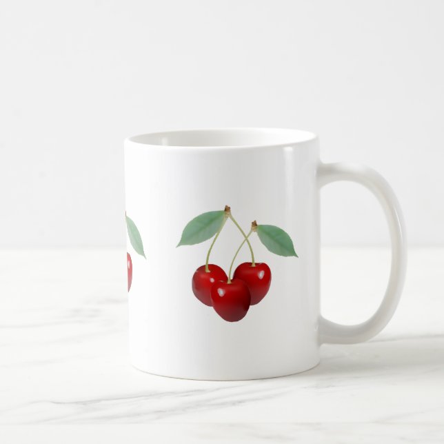 Retro Cherries-Tasse Tasse (Rechts)
