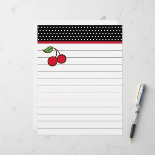 Retro Cherry Letterhead Paper