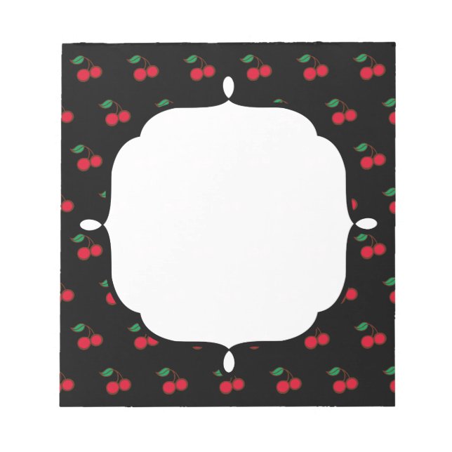 Retro Cherry Notepad Notizblock (Vorderseite)