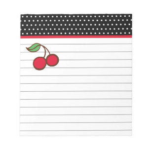 Retro Cherry Notepad Notizblock
