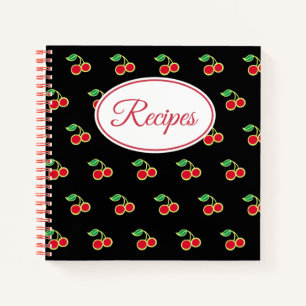 Retro Cherry Rezept Kochbuch Geschenk Notizbuch