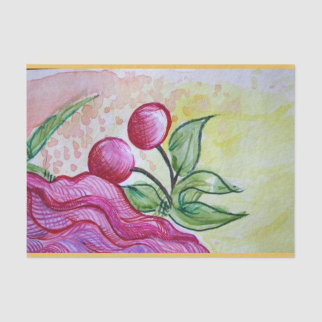 Retro Cherry Seidenpapier (Vorderseite)