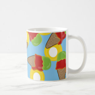 Retro Cherry und Limone Eiscreme Tasse