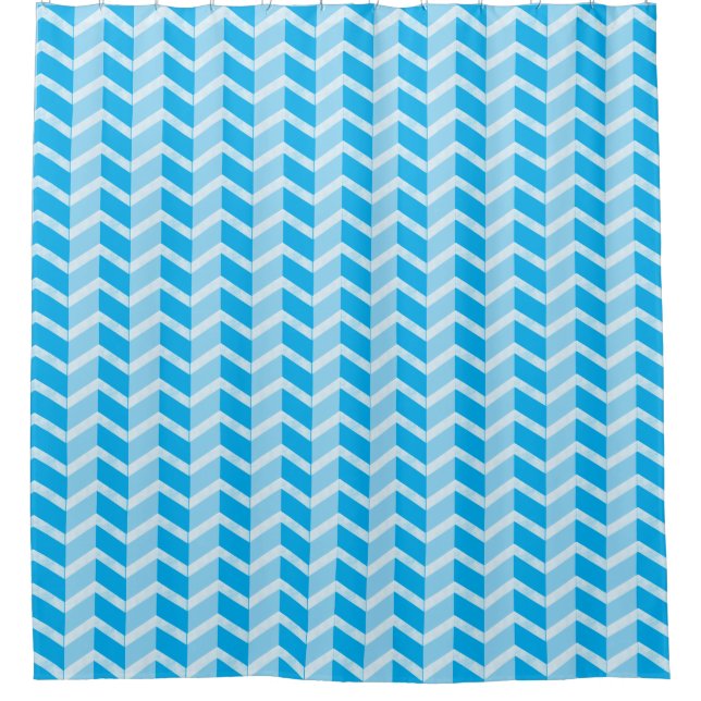 Retro Chevron Duschvorhang (Vorderseite)