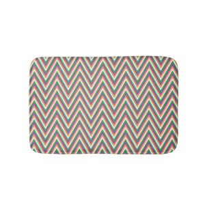Retro-Chevron-Muster cool Badematte