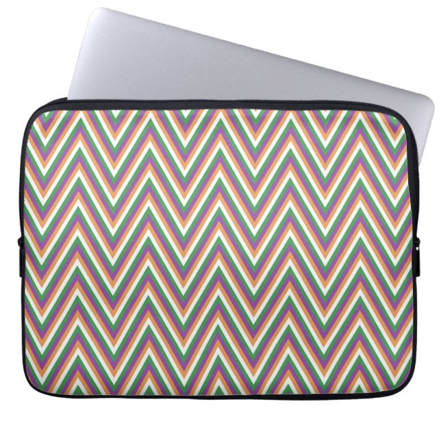 Retro-Chevron-Muster cool Laptopschutzhülle (Vorderseite)