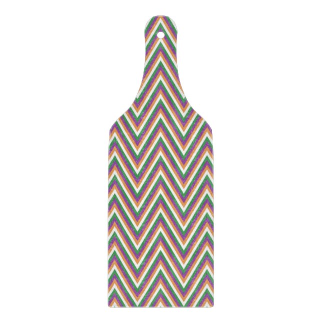 Retro-Chevron-Muster Cool Schneidebrett (Vorderseite)