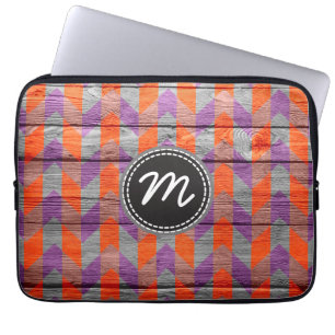 Retro-Chevron-Muster Zickzack #17 Laptopschutzhülle