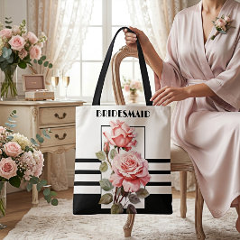 Retro Chic Black and White Pink Roses Hochzeit