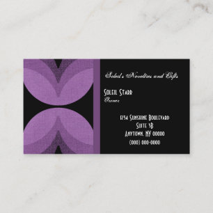 Retro Chic Business Card, Eggplant Visitenkarte