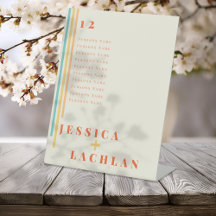 Retro Chic Design mit farbigen Streifen Tabelle Nr