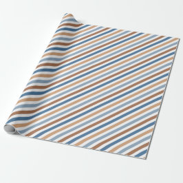 Retro Chic Diagonal Strip Wrapping Paper Geschenkpapier