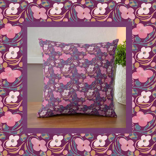 Retro Chic Floral Muster Kissen