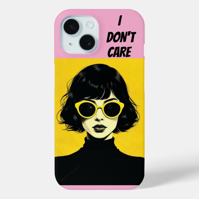 RETRO CHIC FRAU, es ist mir egal Case-Mate iPhone Hülle (Rückseite)