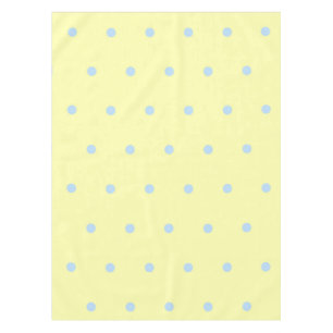 Retro Chic Gelb & Blau Punkte Muster Frühling Tischdecke