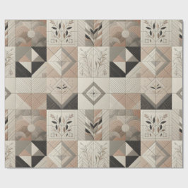 Retro Chic Geometric Elegantes Tribal Muster Geschenkpapier