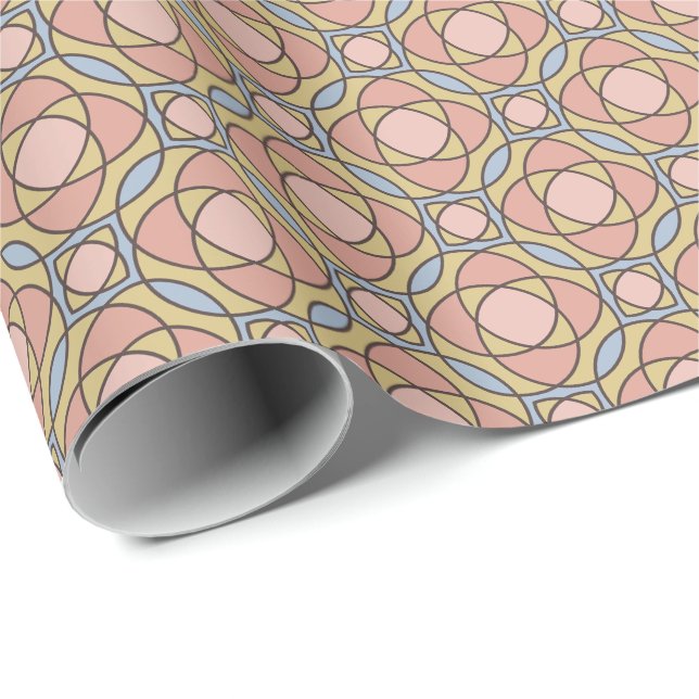 Retro-Chic Geometrisches Professionelles Geschenkp Geschenkpapier (Rolleneckpunkt)