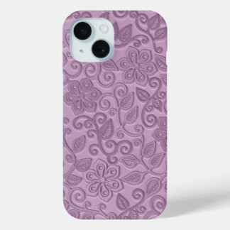 Retro Chic Imitate Rosa Leder Blumenmuster Case-Mate iPhone Hülle