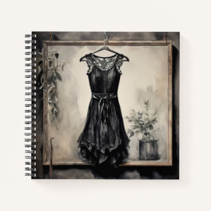 Retro Chic Little Black Dress LBD Fashionista Notizbuch