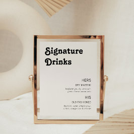 Retro Chic Moderne Signature Drinks Fotodruck