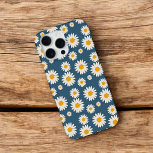 Retro Chic Navy blaues florales Muster Whimsical iPhone 16 Pro Max Hülle