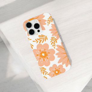 Retro-Chic Pfirsich-Blumenmuster Whimsical Frühlin iPhone 16 Pro Max Hülle
