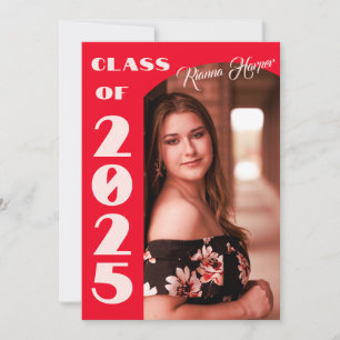 Retro Chic Script-Klasse von 2025 Foto Open House Einladung