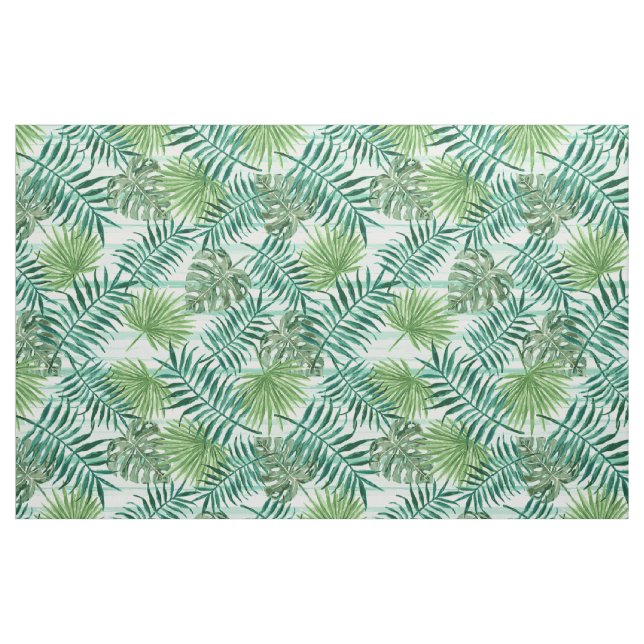 Retro Chic Tropical Green Palm Blätter Muster Stoff (Fat Quarter (45,7 x 55,9 cm))