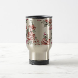 Retro Chic Verspielte Mädchenhafte Blumen Reisebecher