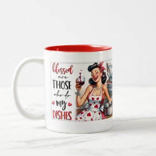 Retro Chic: Vintage Pop Art Lustiger Humor Zitat Zweifarbige Tasse