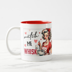 Retro Chic: Vintage Pop Art lustiger Humor Zitat Zweifarbige Tasse
