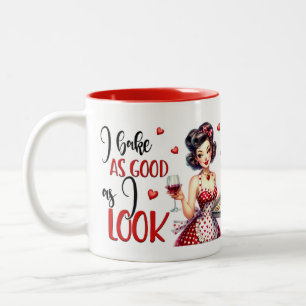 Retro Chic: Vintager Pop Kunst Funny Humoriges Zit Zweifarbige Tasse