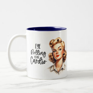Retro Chic: Vintager sarkastischer 50er Frau Funny Zweifarbige Tasse
