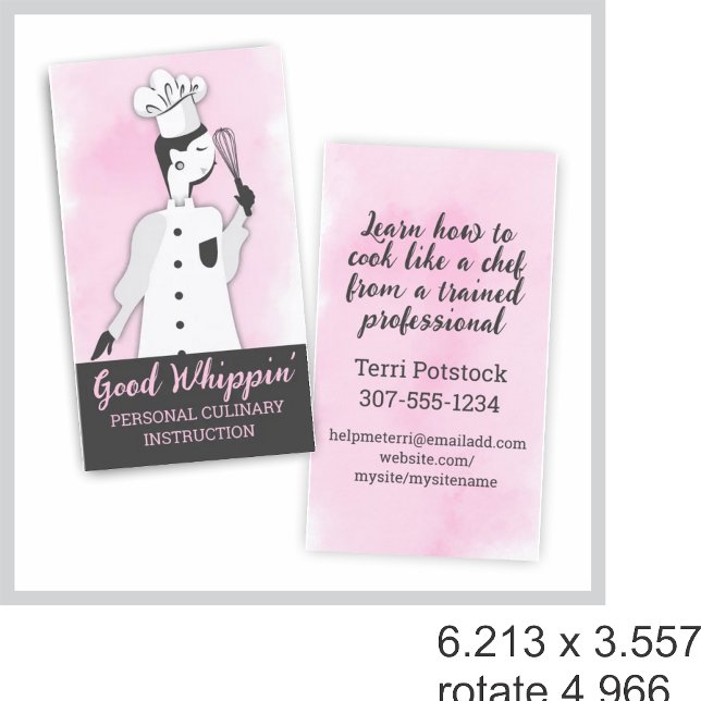 Retro chic whiswoman Konditorei Koch Backen Cateri Visitenkarte (Von Creator hochgeladen)