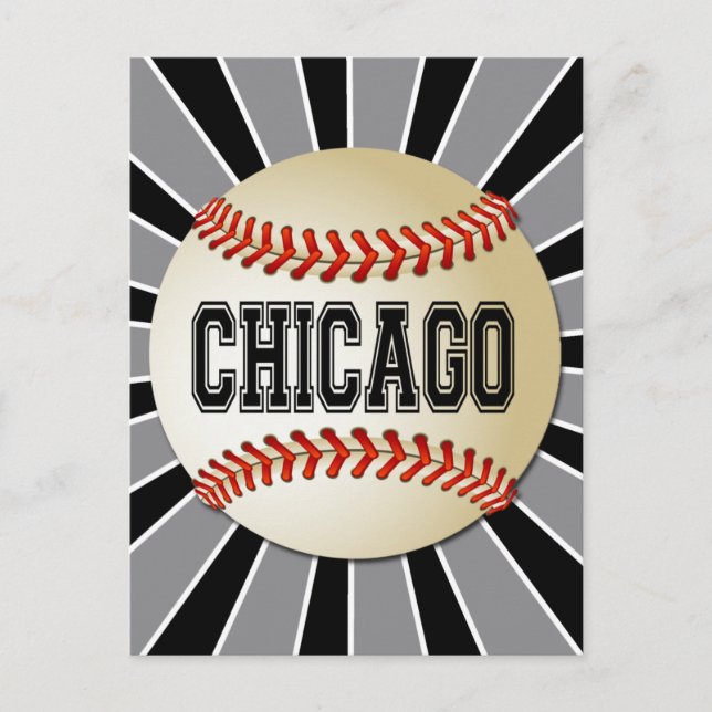 RETRO CHICAGO BASEBALL POSTKARTE (Vorderseite)