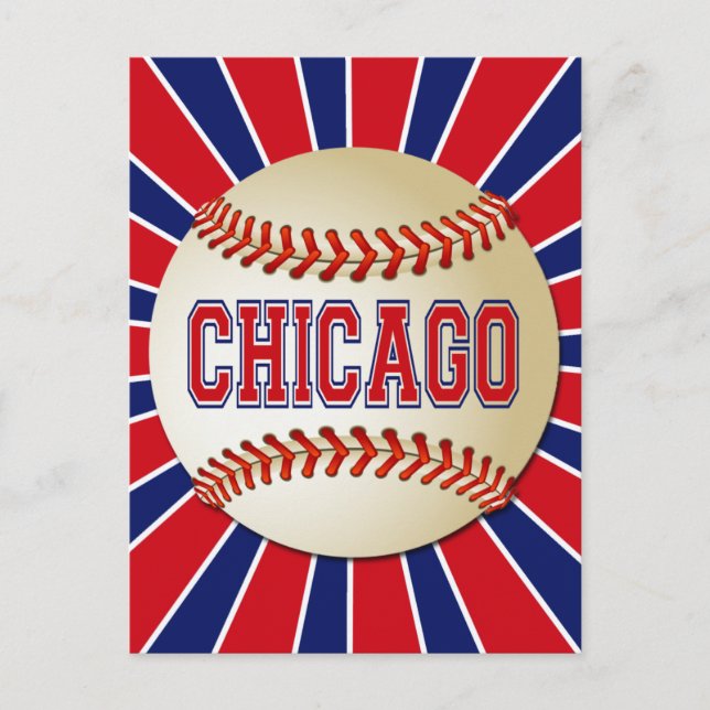 RETRO CHICAGO BASEBALL POSTKARTE (Vorderseite)
